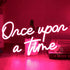 5V 15.8"X8.9" SYLHOME Once Upon A Time Pink LED Neon Light Sign Home Bedroom Kids Room Nursery Wall Decor Sign Words