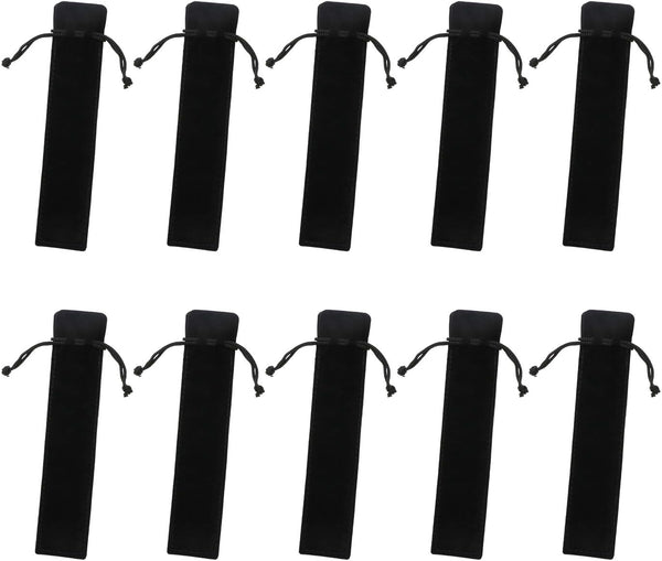 Tupalizy Black Velvet Drawstring Pen Pouch Bag, 10PCS Small Case for Protecting, Gifting, Storing Wood Pen
