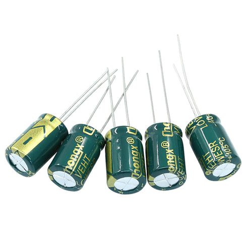 Hordion 20PCS 25V 470UF 0.31x0.47in Electrolytic Capacitor, High Frequency Aluminum Electrolytic Capacitors for TV LCD