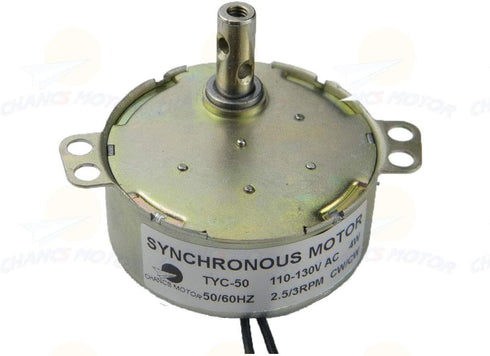 CHANCS Synchronous Turntable Motor 2.5/3RPM/MIN 50/60Hz 4W CCW/CW AC100~127V Electric Motor for Cup Turner, Cuptisserie