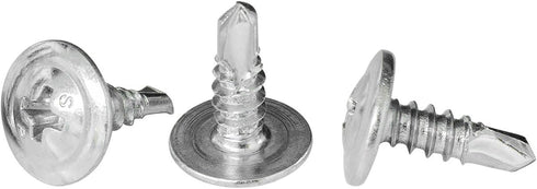 #8 x 1/2" Phillips Modified Truss Head Self-Drilling Tek Screw, Zinc-Plated Steel, Box of 100