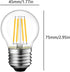 G45 LED Edison Bulb Dimmable 4W LED Filament Light Bulb 40W Equivalent Warm White 2700K Clear Glass E26 Base Decorative Vintage Globe Bulb for Pendent Chandelier Home Lighting, AC110V(4 Pack) by YDJoo