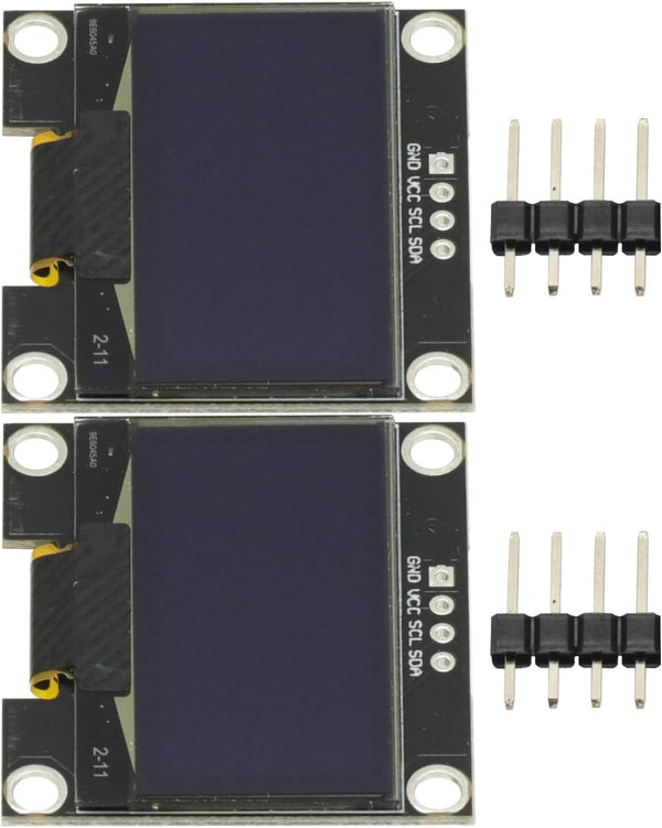 GODIYMODULES 2 Pcs 4PIN 1.3" 1.3 inch IIC I2C OLED Display Module 128x64