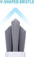 Set Use,2 Lumkew Grout Cleaner Brush V Shape, Stiff Grout Cleaning Brushes for Tile Floor, Handheld Grout Scrub Brush
