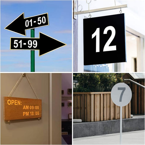 4 Inch Large Number Stencils for Painting, 11 Pack Templates for Curb Address, Cakes, Cookies, Crafts, Reusable Stencils