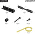 SANKINS 11 (49'') Deck Sunblind System Window Louver Kit, Louver Pergola Kits Pergola Brackets, Heavy-Duty Louver Kit