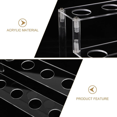 12-hole Uonlytech Acrylic Ice Cream Cone Display Stand, Acrylic Cone Holder for Dessert Serving, Popcorn and Snack Rack