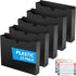 Plastic File Jackets Letter Size, 12 Pack Reinforced Manilla File Pocket Folders, Heavy Duty with Straight Cut Tab, 2