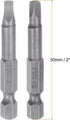 2pcs SQ3 SQ4 Square Screwdriver Bit 1/4" Hex Shank 2" Length Magnetic Security Screw Driver Power Tool by HARFINGTON