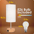 Yarra-Decor Bedside Lamp with USB A+C Charging Ports & AC Outlet, Touch Control Table Lamp for Bedroom, 3 Way Dimmable