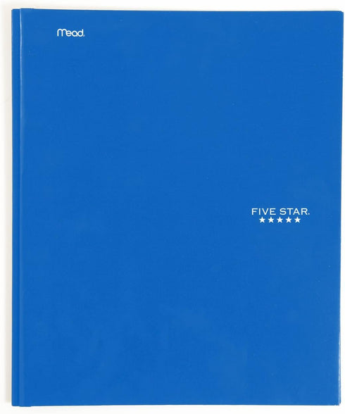 Five Star 2-Pocket Folders with Prong Fasteners, Blue (72365), Folders with Pockets