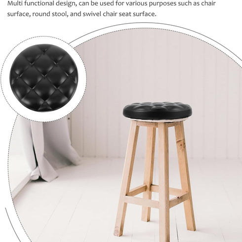 12.6 Inch Angoily Bar Stool Seat Replacement Round Padded Cushion Soft Pu Leather Chair Seating Accessory Comfortable