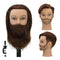 sirydtm 12" Barber Mannequin Head Male 100% Real Hair Blue eyes Mannequin Head