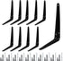 Zorfeter 10 Pcs Shelf Brackets 8 x 6 Inch Black Shelving Brackets Heavy
