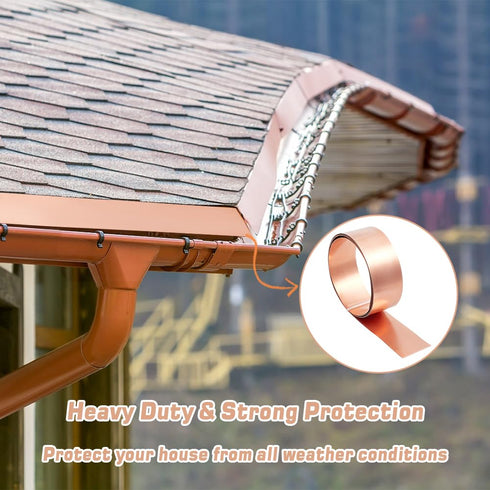 BENECREAT 6.56 FT Copper Sheet Roll, 2" Width 26 Ga, Pure Copper Strip for DIY Projects, Unplated Metal Foil