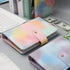 Pink PU Leather Budget Binder Cover for A5 6-Ring Money Organizer, Refillable Loose Leaf Receipt Notebook with Card