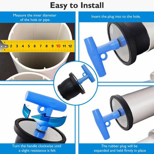 Mechanical Seal, Cleanout Pipe Plug, Expansion Rubber Scupper Plugs for 1-5/16" to 1-9/16" Pipes