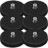 6 Packs Rubber Coated Neodymium Magnet Mounting Magnets, 60LBS, Black, M6 Threaded with Bolts Nuts