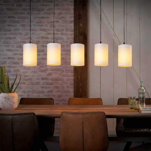 GDMQWSP Fixtures,1-5/8 Inch 4"w 6"hCylinder Glass Lamp Shade Replacement, Frosted Glass Lamp Cover for Pendant Light