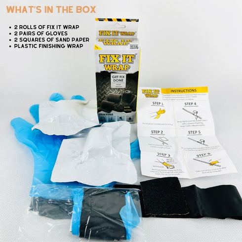 Fix It Wrap 2 INCH X 50 inch - Strong Fiber Weld Fix Reinforcement Repair - 2 Pack