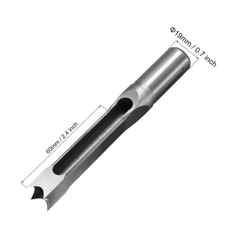 uxcell 7/16" x 210mm Square Hole Drill Bits for Wood, Mortising Chisel Bit Auger Spur Cutter Tool