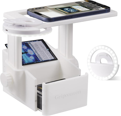 Gripooaven Trading Card Scanner Stand with Light, Card Scanner Holder with Adjustable Height
