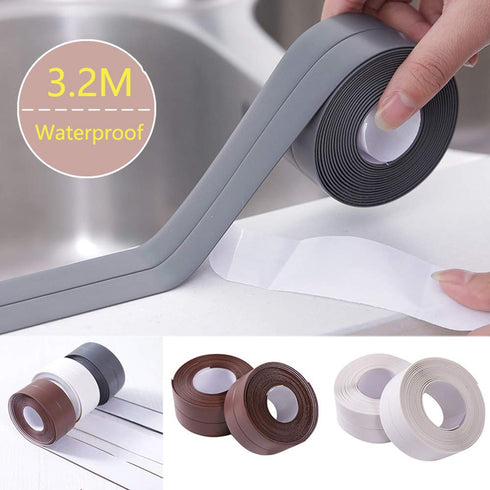 Caulk Strip Tape for Bathtub Wall Sealing, PE Self Adhesive Waterproof Trim for Kitchen Bathroom