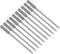 uxcell 10 Pcs 3mm Slotted Tip Magnetic Flat Head Screwdriver Bits, 1/4 Inch Hex Shank, 4-inch Length