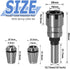 Mesee 1/2'' Shank ER20 Router Collet Extension Chuck Adapter with 1/4'' & 1/2'' ER20 Spring Collet Set Milling Cutter Bit Chuck Extender Rod Woodworking CNC Milling Bits Rod Holder