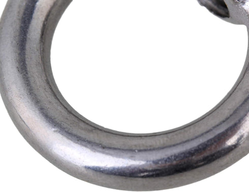 CNBTR Japanese Style Silver M8 304 Stainless Steel Ring Shape Lifting Eye Nut, Set of 5