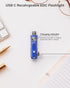 A1 G4 650 RovyVon Aurora USB C Rechargeable Mini EDC Flashlight, Small Bright Keychain Flashlight High Lumens, EDC