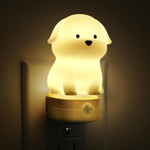 L LOHAS LED Plug in Night Light for Kids, 3D Cute Puppy
