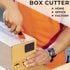 4 Pack 10 SK5 Jetmore Utility Knife, Retractable Box Cutter with Blades, Heavy Duty Razor Knife for Cardboard, Boxes