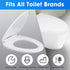 (Y6) YNR Toilet Seat with Slow Close Hinges, Standard Elongated Toilet Seat with Non-slip Seat Bumpers, Easy to Install