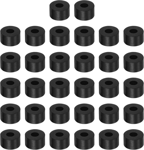 32pcs Rubber Spacer 1 Inch OD 0.4 Inch ID 0.6 Inch Thick Neoprene Round Anti Vibration Isolation Pads for Home Cars