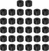 32pcs Rubber Spacer 1 Inch OD 0.4 Inch ID 0.6 Inch Thick Neoprene Round Anti Vibration Isolation Pads for Home Cars