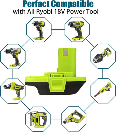MT20RNL Battery Adapter for Makita 18V Battery to Ryobi 18V Power Tools, Battery Adaptor (No Battery)