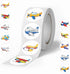 500 Pcs Cartoon Airplane Sticker, Cute Aircraft Roll Sticker Label for Kids,