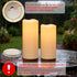 (4"x8" 4"x10" Set 2) Solar Candles Outdoor Waterproof, Outdoor Candles with Sensor Timer Waterproof Flameless Candles