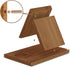 LITIVY Wooden Triangle Bookmark, Small Bookshelf with Drink Holder, Wood Book Reading Rest with Slotted, Book Corner