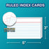 H4D 3x5 100 25 Index Card Holder with Heavyweight Ruled Index Cards and Plastic Dividers, Light Pink