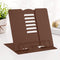 MSDADA Desk Book Stand Metal Reading Rest, Adjustable Cookbook Holder for Recipes and Textbooks (Brown)