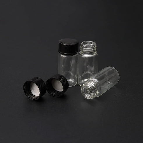Jiuwu 10 Pack Glass Vials 5ml with Screw Caps Small Vials for Essential Oil Sample Vial for Perfume