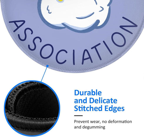 Jakayla 7.9 7.9 Inch, Association-167A Cute Mouse Pad Round, Small Mousepad with Non-Slip Rubber Base Stitched Edge