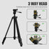 ToolCreatrix 55-Inch 1/4"-20 Lightweight Aluminum Tripod for Laser Tools Bubble Level, Quick Release Plate with Screw