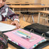 SKYDUE Pencil Pouch for 3 Ring Binder, Clear Window Pencil Case with Smooth Zipper for Girls Boys, Pink & Purple