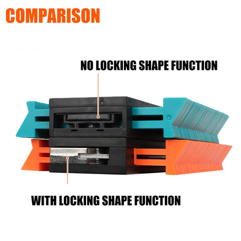 Saker Contour Gauge, 10 Inch Lock Profile Tool for Precisely Copying Irregular Shapes, Welding, Flooring, Woodworking