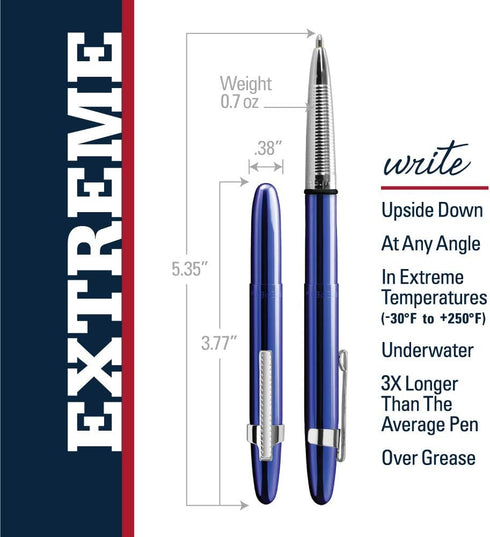 Fisher Space Pen Bullet Pen, 400 Series, Blueberry with Clip, Gift Boxed