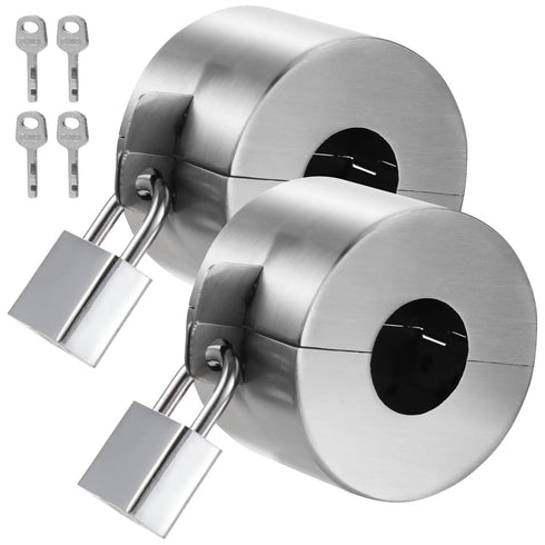 2 Pcs Outdoor Faucet Lock with Padlocks and 4 Key, Water Spigot