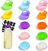Molybdix 12 PCS Silicone Milk Bottle Caps, 48mm Diameter Glass Jug Replacement Lids